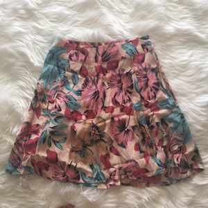 Flower print skater skirt